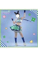 2XXT Cosplay Uma Musume Pretty Derby Matikanetannhauser Blue Turbulence Cheerleading Uniform Cosplay Costume
